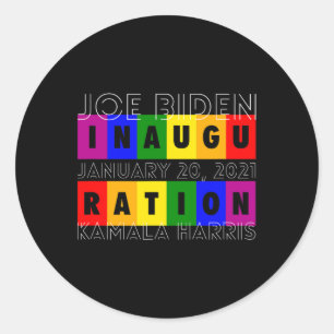 Biden Inauguration Day Lgbt Runder Aufkleber