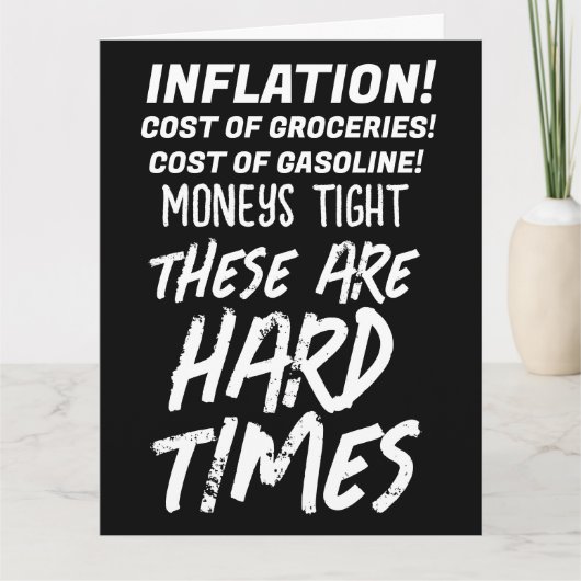BIDEN INFLATION FUNNY JOKE BIRTHDAY GREETING CARD KARTE (Vorderseite)