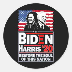 Biden Kamala Harris 2020 für Damen und Herren Runder Aufkleber