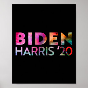 Biden Kamala Harris 2020 Hipster Gefärbte Krawatte Poster