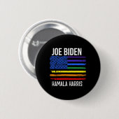 Biden Kamala Harris 2020 Rainbow Us Flag Lgbt Elec Button (Vorne & Hinten)