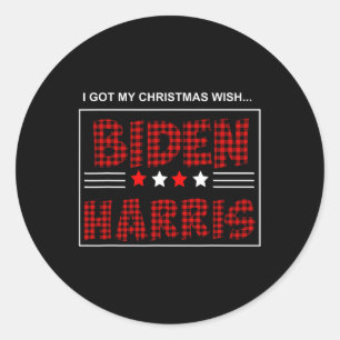 Biden Kamala Harris 2020 Weihnachten Runder Aufkleber