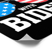 Biden Kamala Harris 2024 - Ridin' With - Liberal Poster (Ecke)