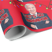 BIDEN LET'S GO BRANDON CHRISTMAS WRAPPING PAPIER GESCHENKPAPIER (Rolleneckpunkt)