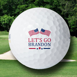 Biden Let's Go Brandon USA Stars Flag Golfball