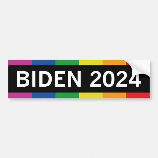 Biden LGBT 2024 Autoaufkleber (Vorne)