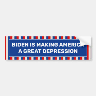Biden macht Amerika zu einer großen Depression Autoaufkleber