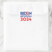 Biden Newsom 2024 Quadratischer Aufkleber (Tasche)