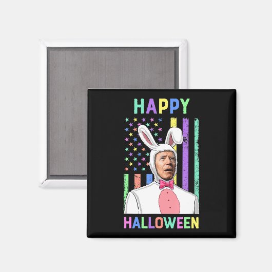Biden Oaster Happy Halloween Bunny Joe Oaster Flag Magnet (Vorderseite/Rückseite)