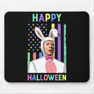 Biden Oaster Happy Halloween Bunny Joe Oaster Flag Mousepad