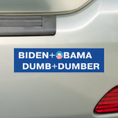 BIDEN - Obama. Dumb - Dumber Bumper Sticker Autoaufkleber (Auf Auto)
