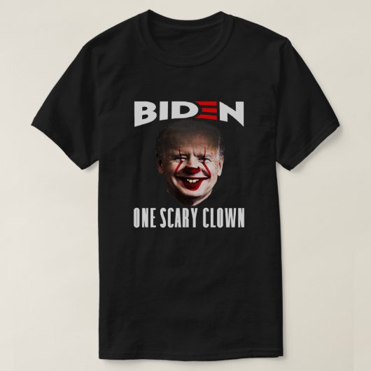 Biden One Beängstigend Clown | Anti Joe Biden Dark T-Shirt (Design vorne)