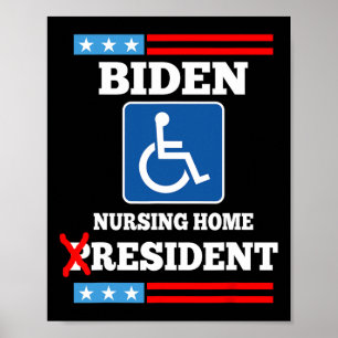 Biden Pflegeheimbewohner Lustig Anti Joe Biden R Poster