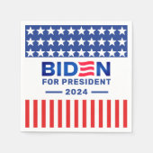 Biden Präsident 2024 Wahlen Rot und Blau Serviette (Vorderseite)