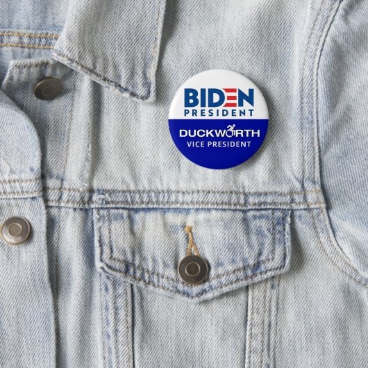 Biden Präsident Duckworth Vizepräsident Button (Beispiel)