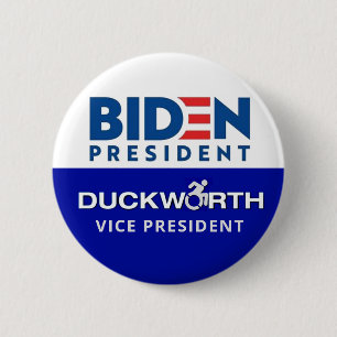 Biden Präsident Duckworth Vizepräsident Button