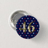 Biden President, Biden Harris 2020 Gold Blue Button (Vorne & Hinten)