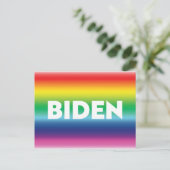"Biden" Pride lgbtq lgbt Regenbogenfarben Postkarte (Stehend Vorderseite)
