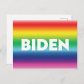 "Biden" Pride lgbtq lgbt Regenbogenfarben Postkarte (Vorne/Hinten)