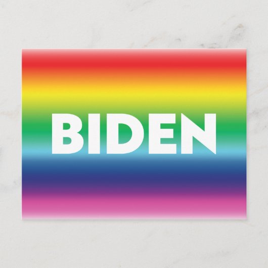 "Biden" Pride lgbtq lgbt Regenbogenfarben Postkarte (Vorderseite)