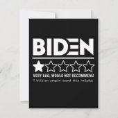 Biden sehr schlecht würde nicht empfehlen T - Shir Save The Date (Vorderseite)