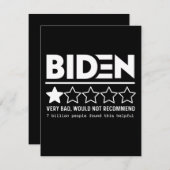 Biden sehr schlecht würde nicht empfehlen T - Shir Save The Date (Vorne/Hinten)