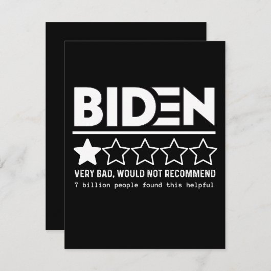 Biden sehr schlecht würde nicht empfehlen T - Shir Save The Date (Vorne/Hinten)
