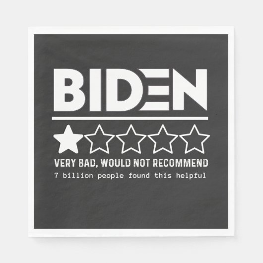 Biden sehr schlecht würde nicht empfehlen T - Shir Serviette (Vorderseite)