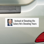 Biden - Spenden Ihres Gehalts, nicht seines Autoaufkleber (Auf Auto)