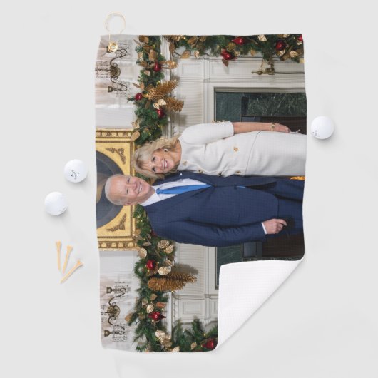 Biden Staat der Weihnachtsanschrift Gewerkschaft Golfhandtuch (Insitu)