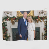Biden Staat der Weihnachtsanschrift Gewerkschaft Golfhandtuch (Horizontal)
