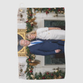 Biden Staat der Weihnachtsanschrift Gewerkschaft Golfhandtuch (Vorderseite)