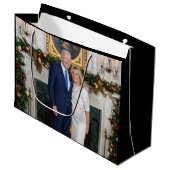 Biden Staat der Weihnachtsanschrift Gewerkschaft Große Geschenktüte (Vorderseite Schrägansicht)