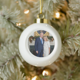 Biden Staat der Weihnachtsanschrift Gewerkschaft Keramik Kugel-Ornament
