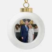 Biden Staat der Weihnachtsanschrift Gewerkschaft Keramik Kugel-Ornament (Vorderseite)