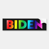 Biden stolz lgbtq Regenbogentypografie schwarz Autoaufkleber (Vorne)