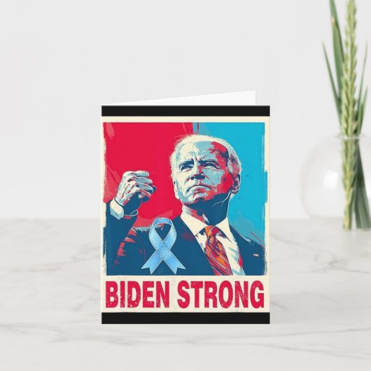 Biden Strong Support Joe Biden kämpft gegen Prost Karte (Vorderseite)