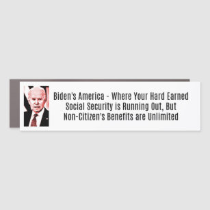 Biden-Supporting Non-Citizens, Not Americans Auto Magnet