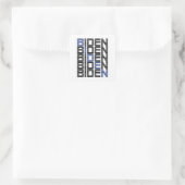 BIDEN-Textstapel Quadratischer Aufkleber (Tasche)