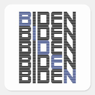 BIDEN-Textstapel Quadratischer Aufkleber