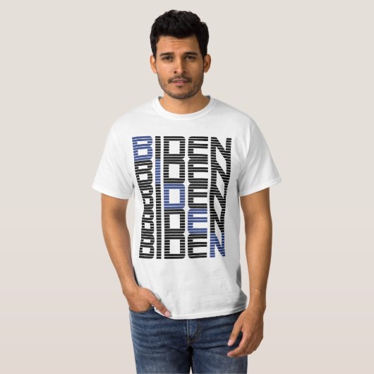BIDEN-Textstapel T-Shirt (Vorne ganz)