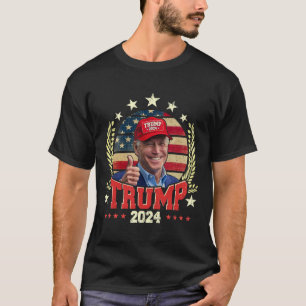 Biden trägt Trumps rotes Hut-Shirt Lustiges Trump T-Shirt