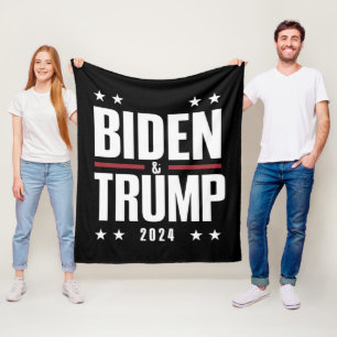 Biden Trump 2024 Lustige Wahl Präsidentschaft Vize Fleecedecke