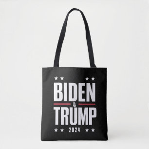 Biden Trump 2024 Lustige Wahl Präsidentschaftskand Tasche