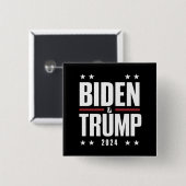 Biden Trump 2024 Vizepräsident der Funny Election Button (Vorne & Hinten)