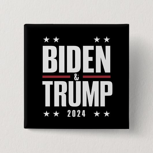 Biden Trump 2024 Vizepräsident der Funny Election Button (Vorderseite)