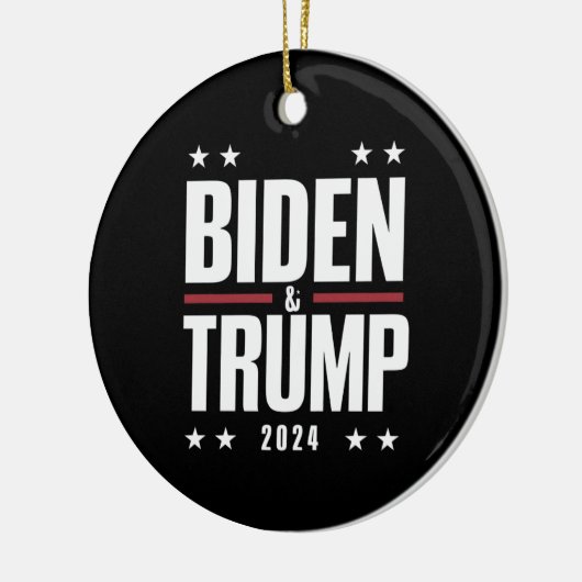 Biden Trump 2024 Vizepräsident der Funny Election Keramik Ornament (Links)