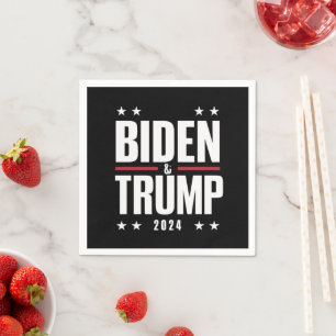 Biden Trump 2024 Vizepräsident der Funny Election Serviette