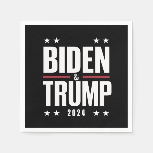 Biden Trump 2024 Vizepräsident der Funny Election Serviette (Vorderseite)