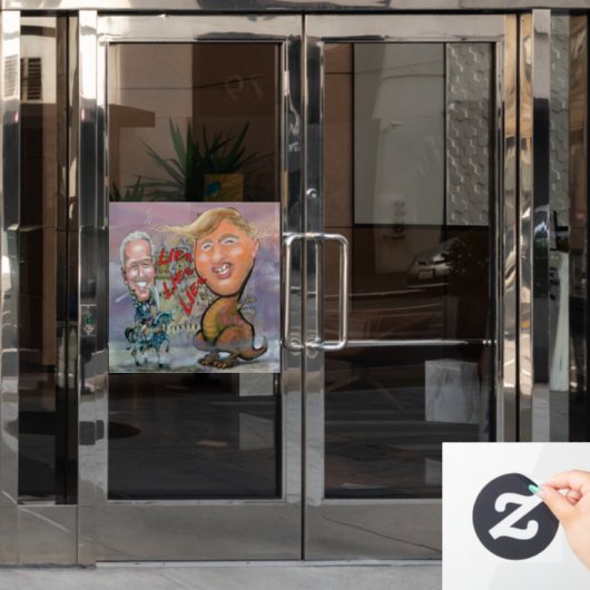 Biden Trump Fensteraufkleber (Büro Tür)